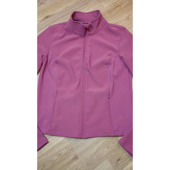 Spyder Jacket Womens Medium Pink Sweatshirt Full Zip Zipped Pockets Stretch Gym - Picture 5 of 16